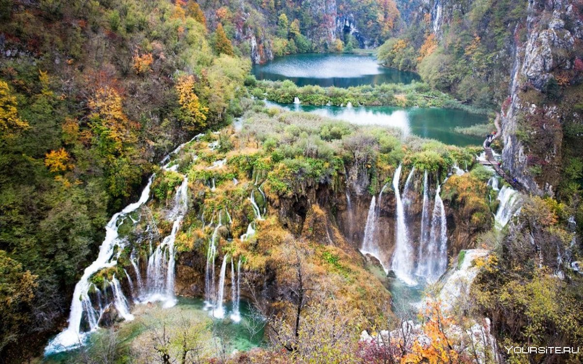 Плитвицкие озера водопад Саставци
