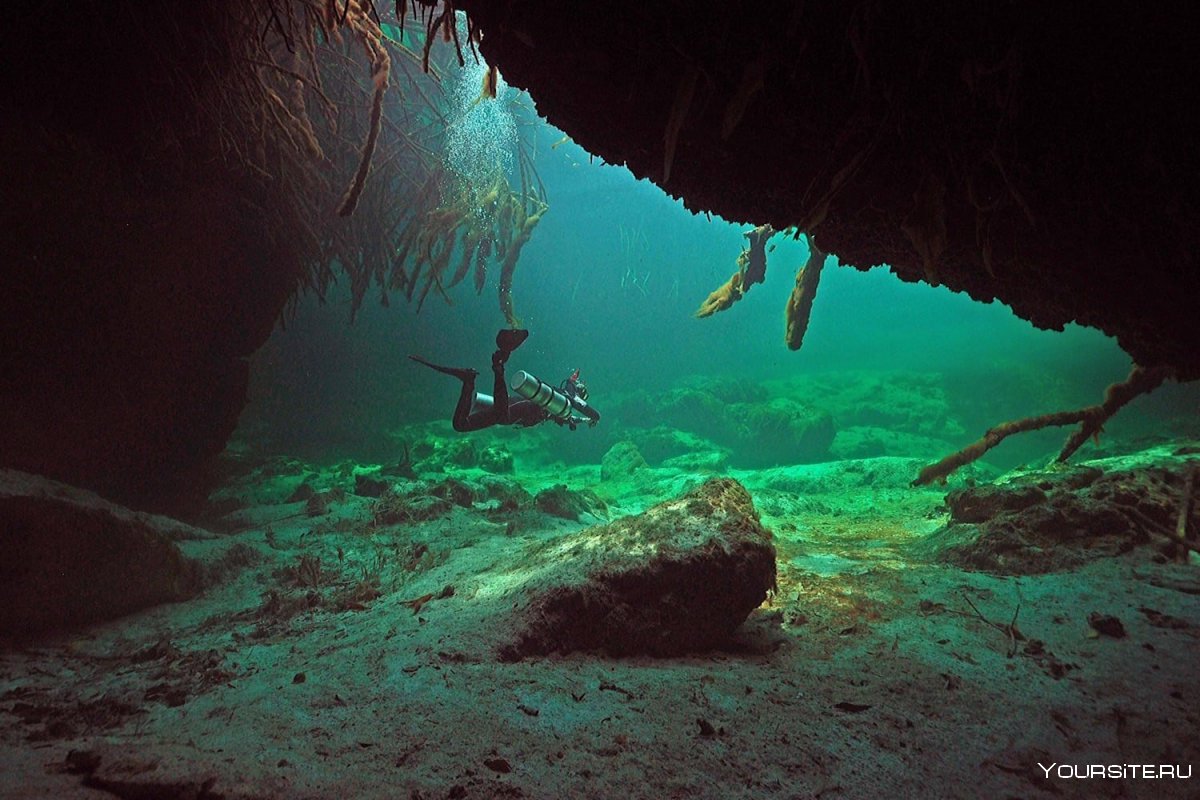 Голубое озеро каовая пещера дайвинг