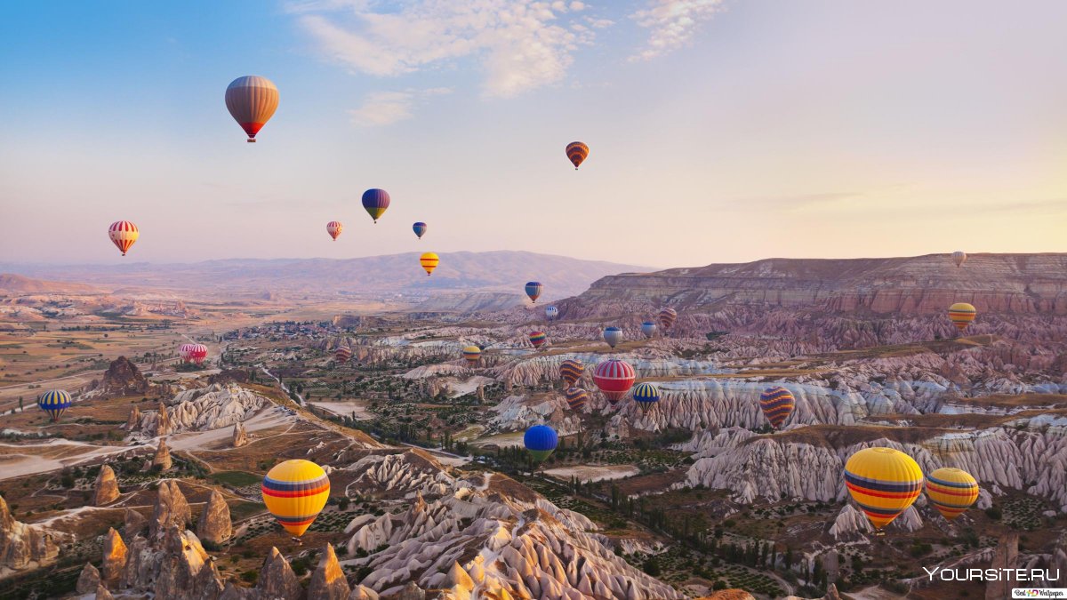 Панорамные виды Каппадокии и воздушных шаров