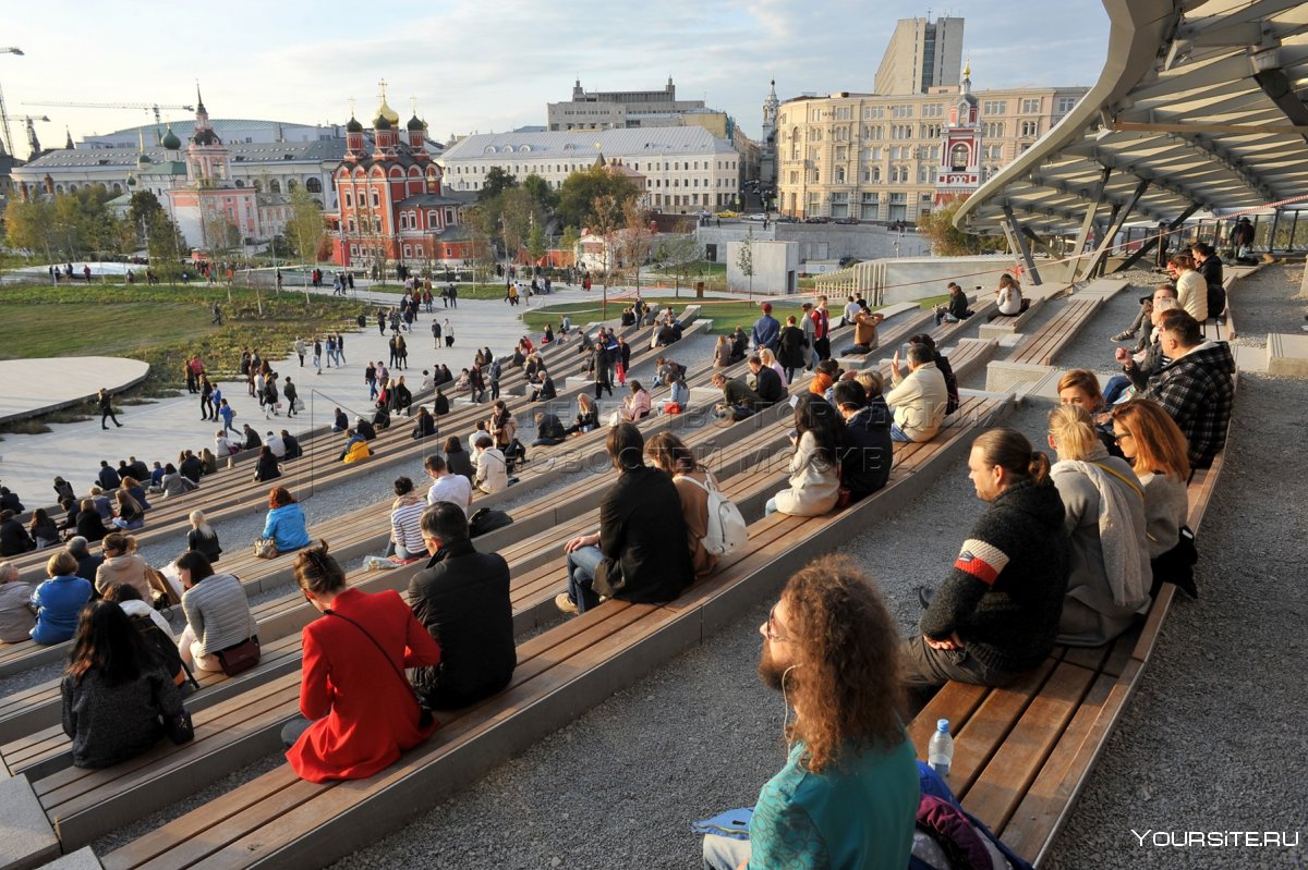 Парк Зарядье Москва стеклянная кора