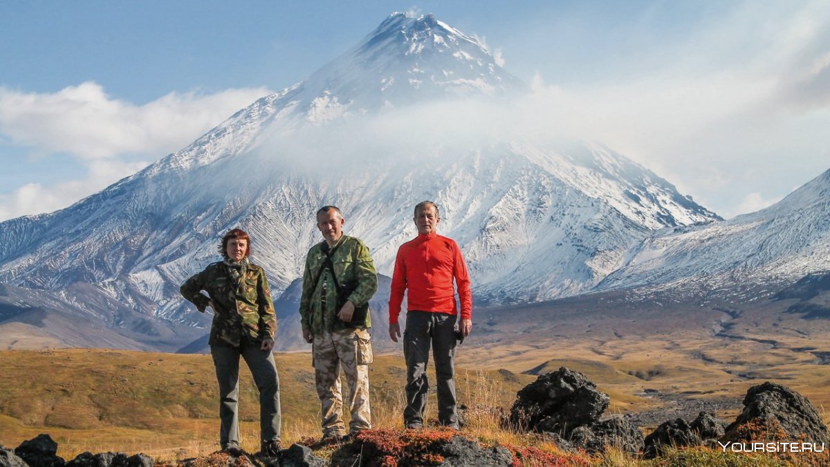 Туристы на вулканах Камчатки