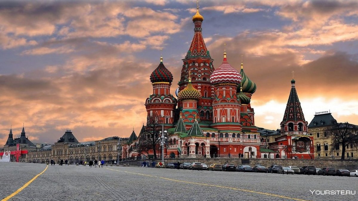 Красная площадь с собором Василия Блаженного Алексеев