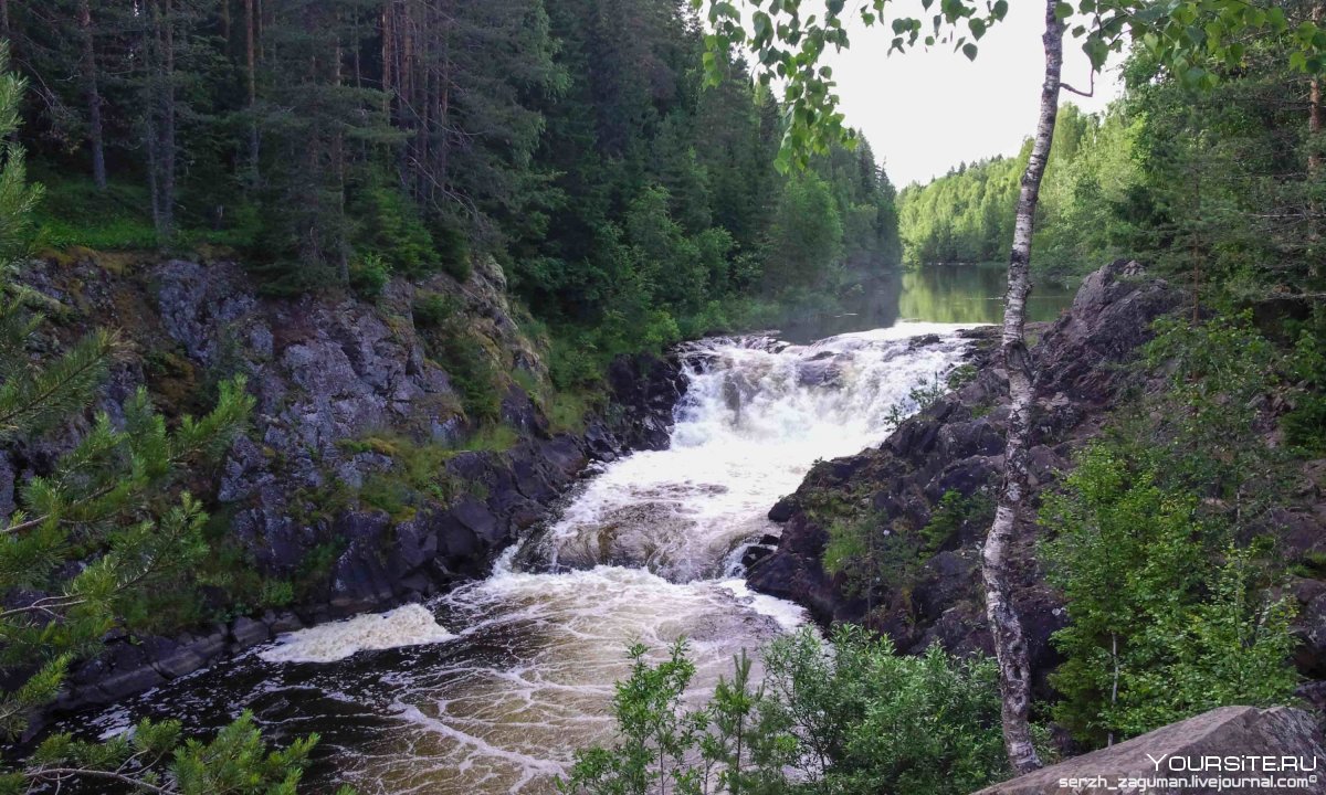 Водопад Кивач 4k