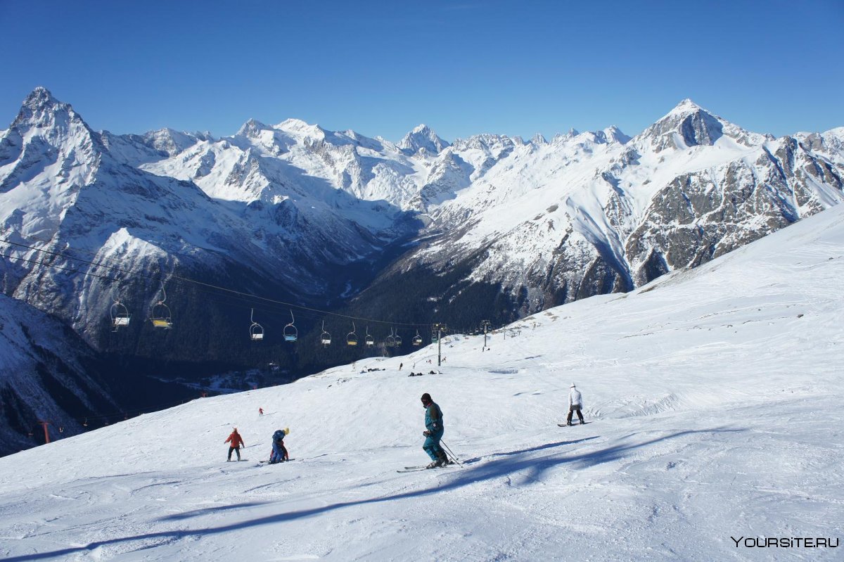 Горные лыжи Кавказ Домбай