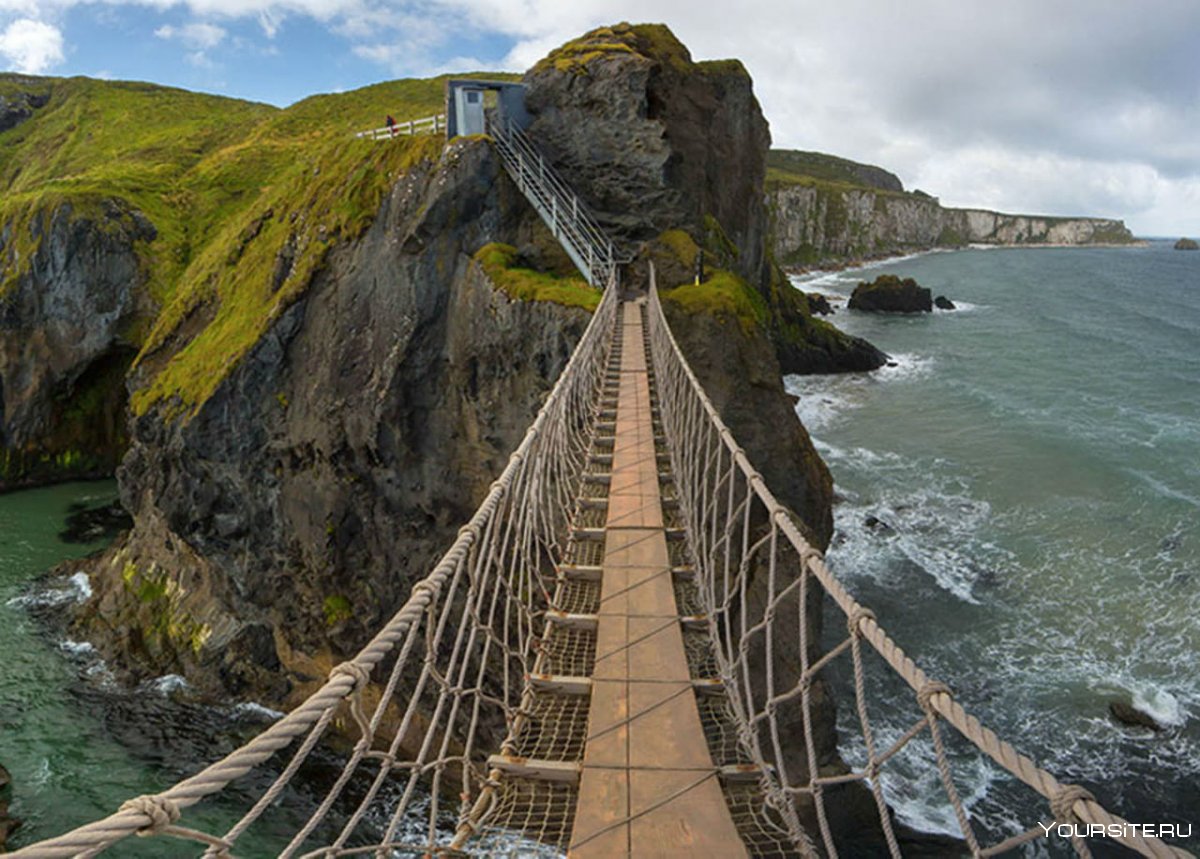 Висячий мост подвесной мост Каррик-ред Ирландия