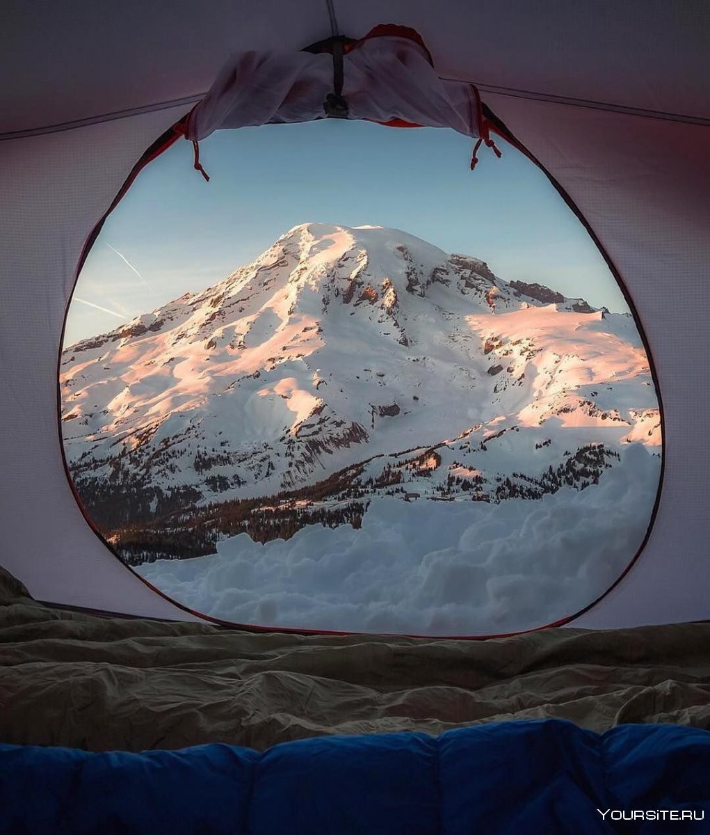 Рассвет из палатки