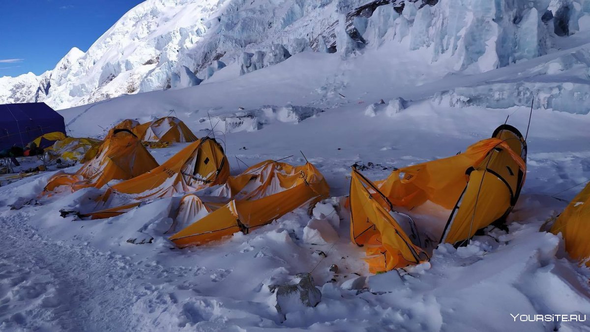 Лавина Эверест вершина-рекордсмен