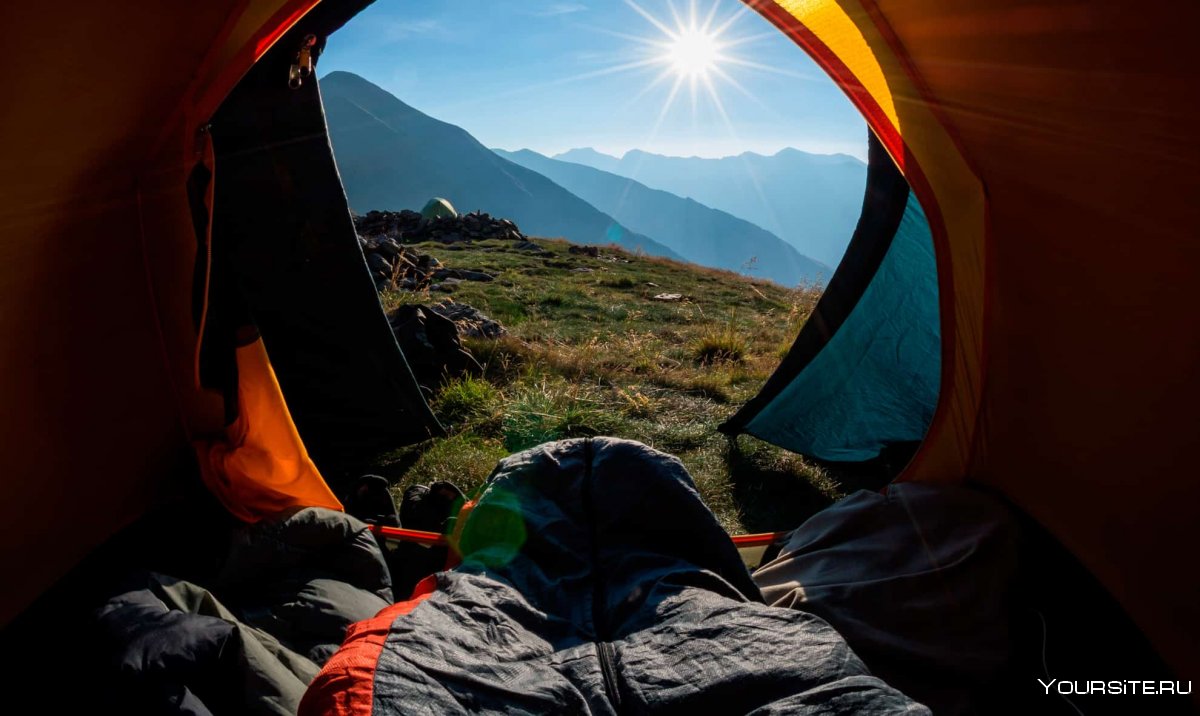 Путешествие вид из палатки