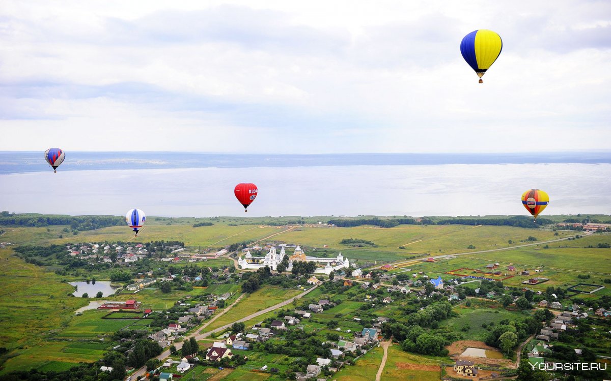 Плещеево озеро Переславль воздушные шары