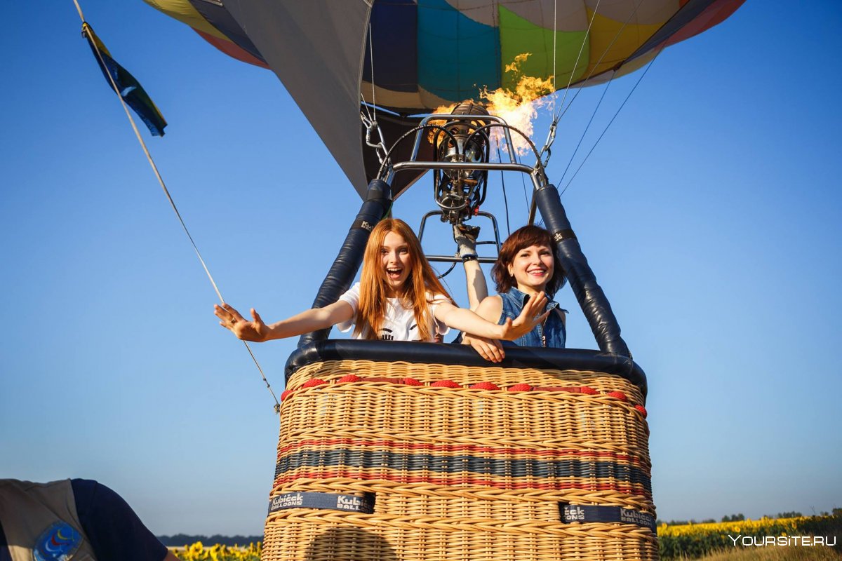 Детская фотосессия полет на воздушном шаре