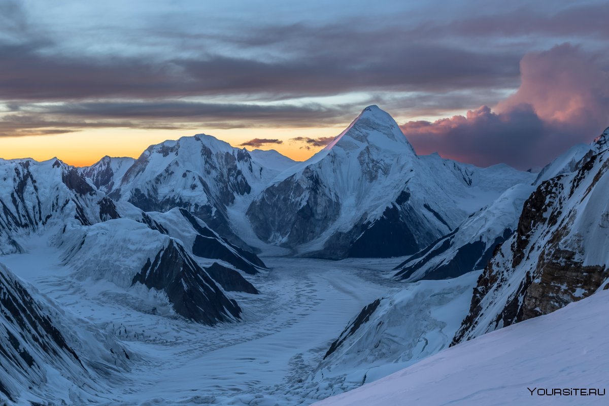 Горы Тянь Шань с ледниками