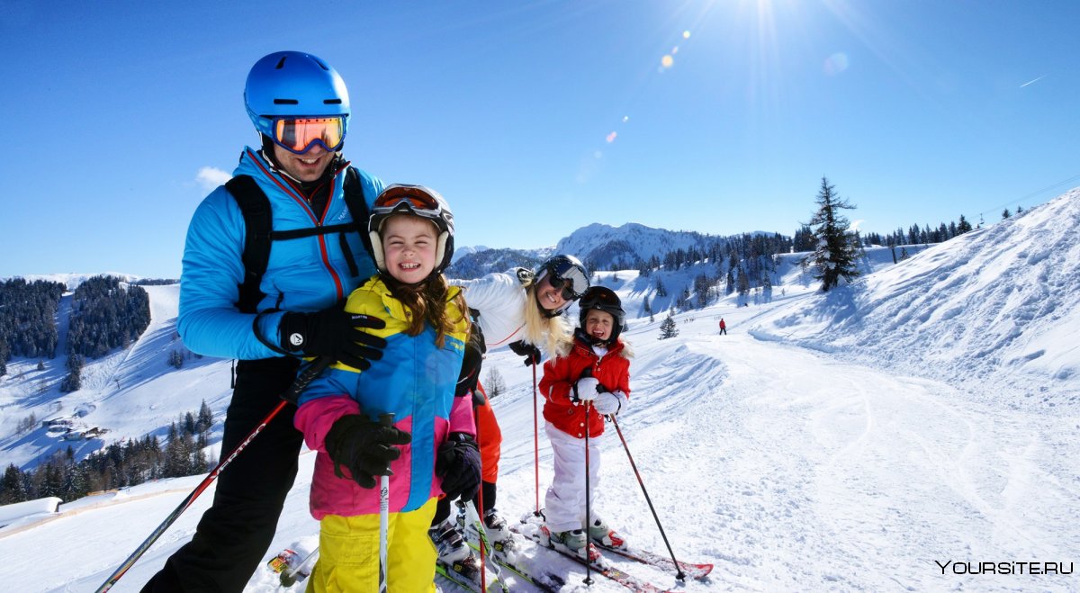 Горные лыжи всей семьей