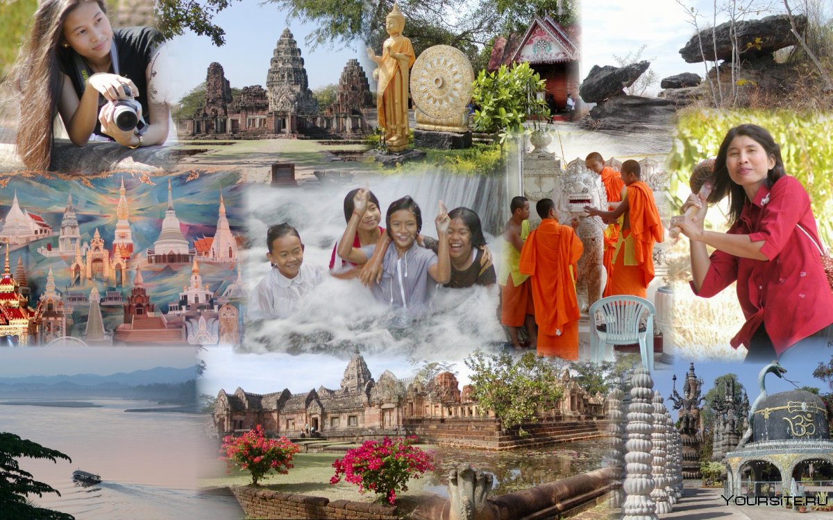 Достопримечательности Таиланда коллаж