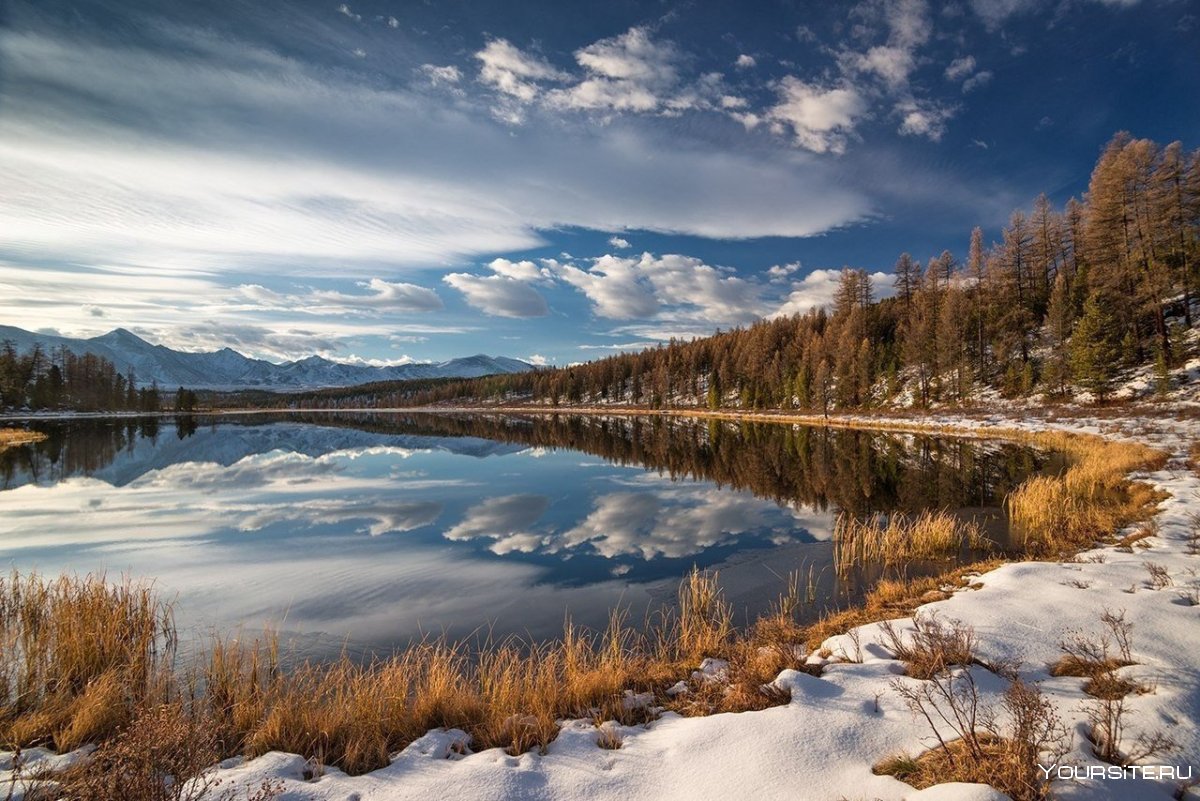 Озеро Киделю Алтай зимой