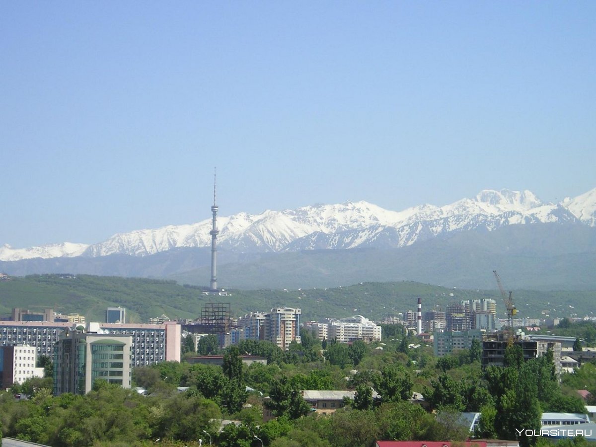 Вид на горы Алма Аты