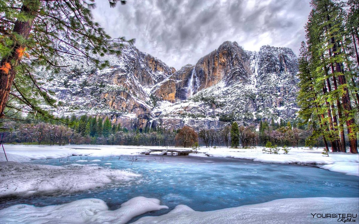 Йосемитский парк США зимой