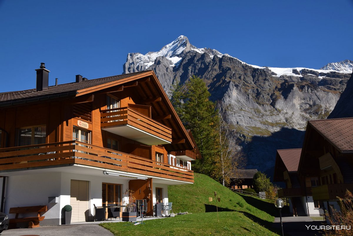 Домик в горах Швейцарии Гриндельвальд