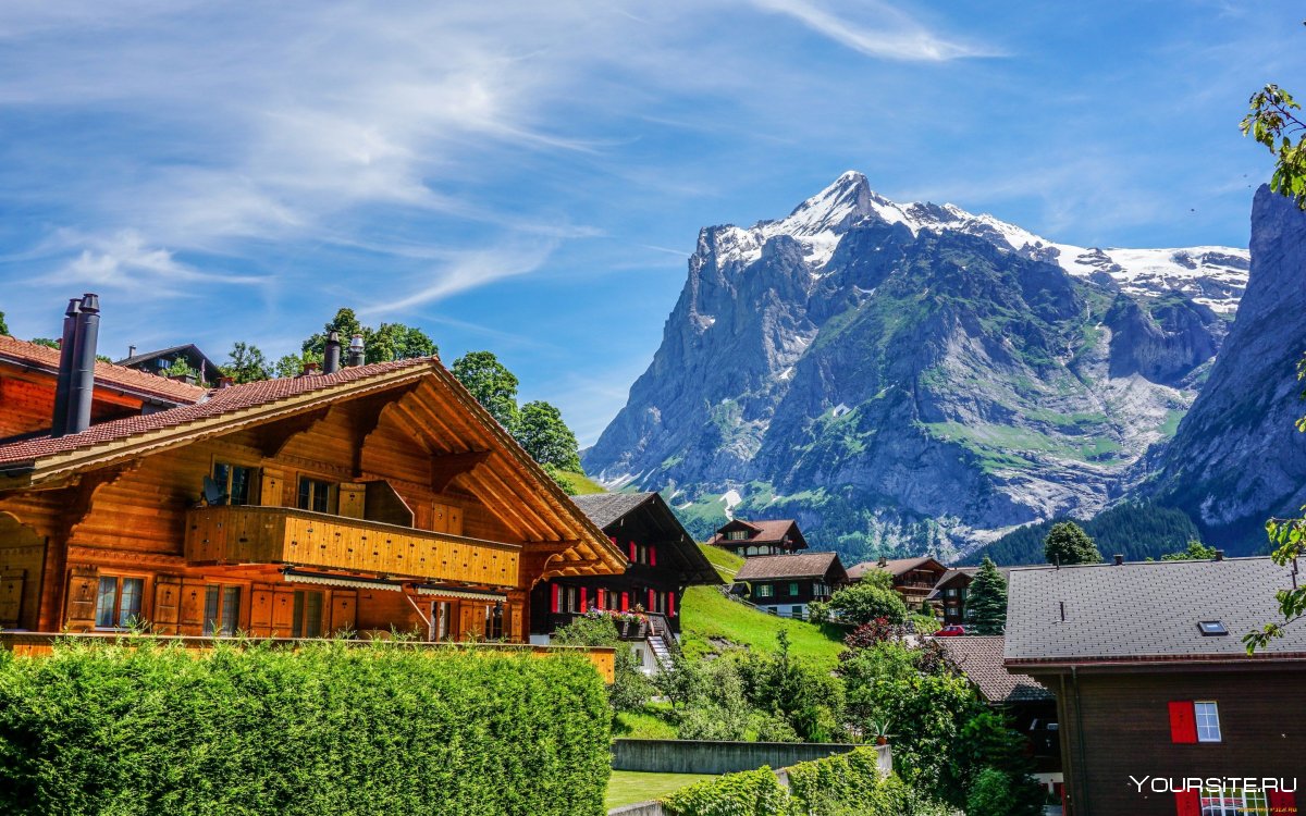 Гриндельвальд Швейцария ландшафт