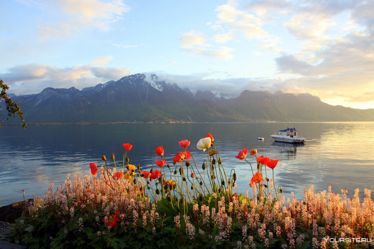 Озеро Леман в Швейцарии