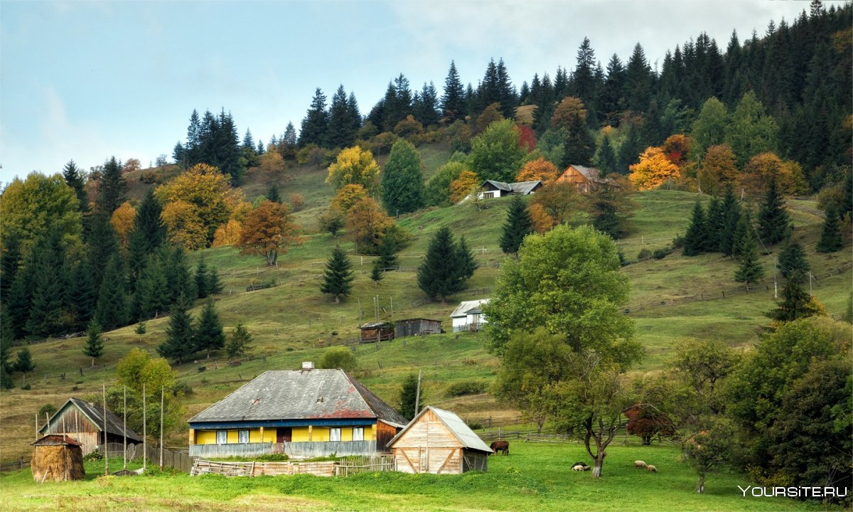 Молдова Карпаты горы деревня