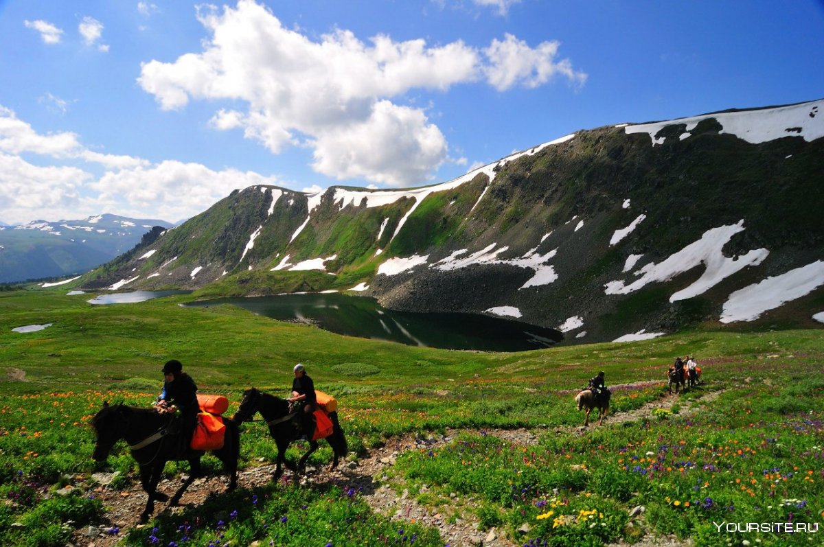 Каракольские озёра горный Алтай тур конный