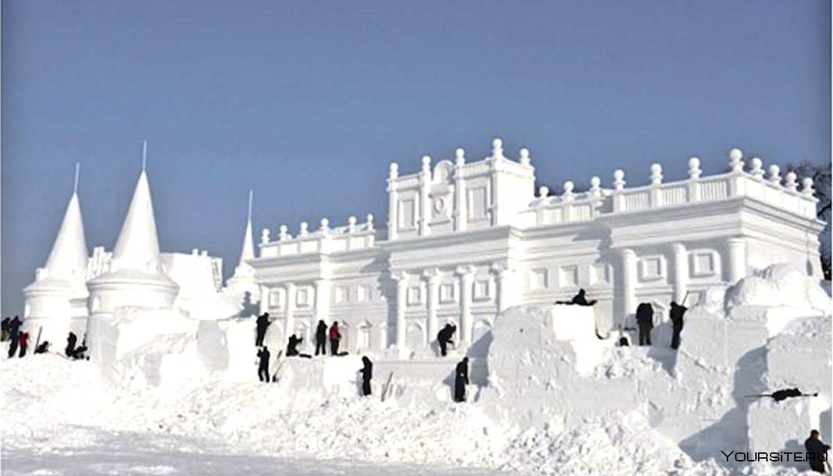 Снежный городок крепость