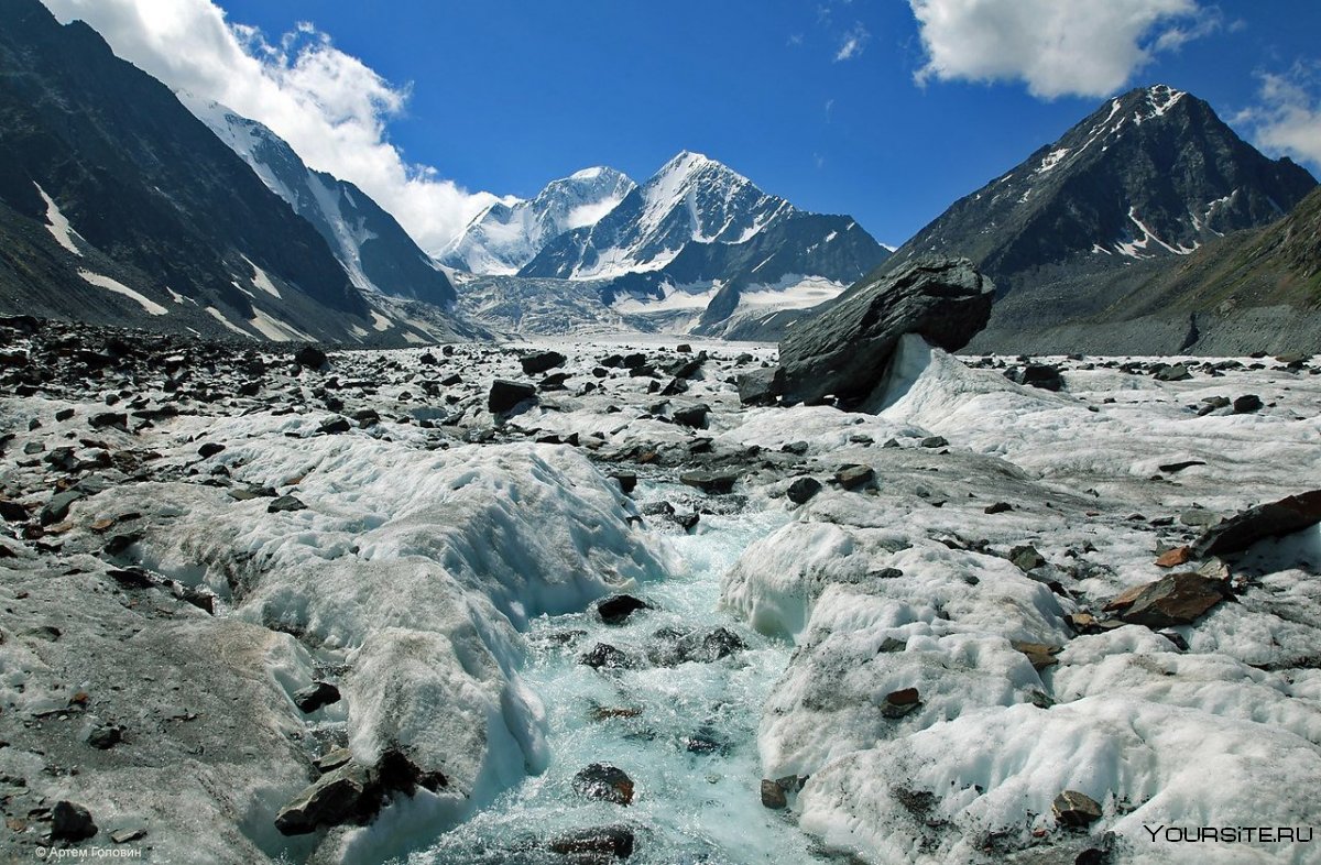 Ледник Менсу горный Алтай