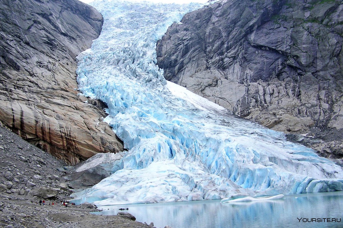Ледник Бриксдаль Норвегия 4к