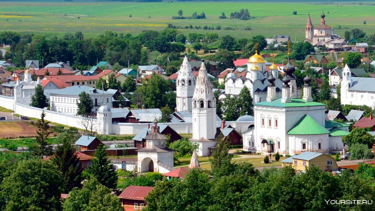 Покровский монастырь Суздаль вид сверху