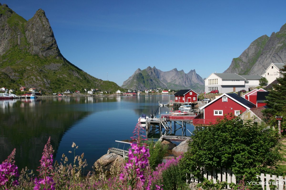 Норвежские фьорды деревня