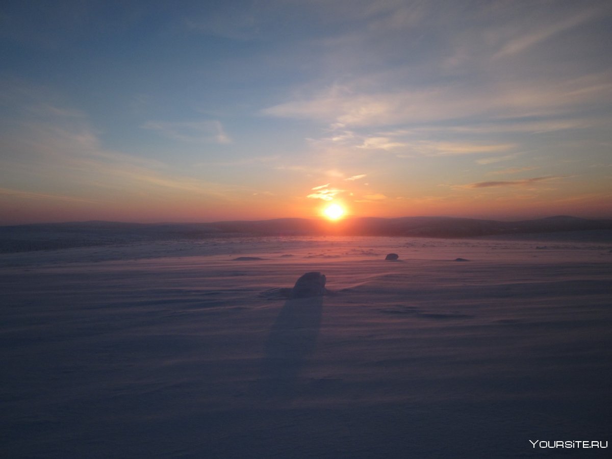 Закат в тундре