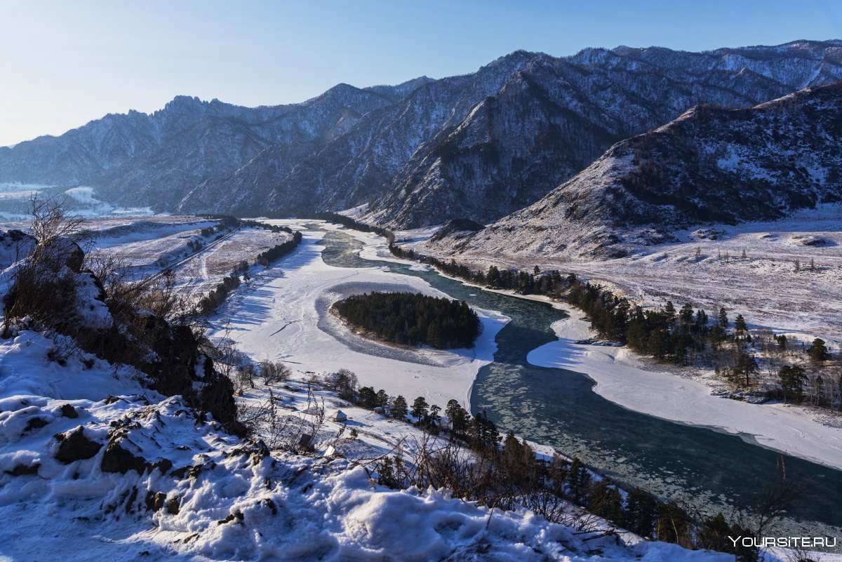 Чечкыш зимой горный Алтай