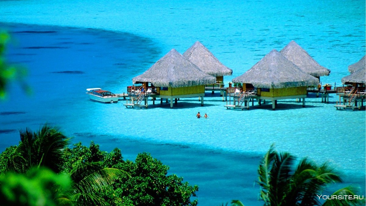 Красивая природа море Мальдивы
