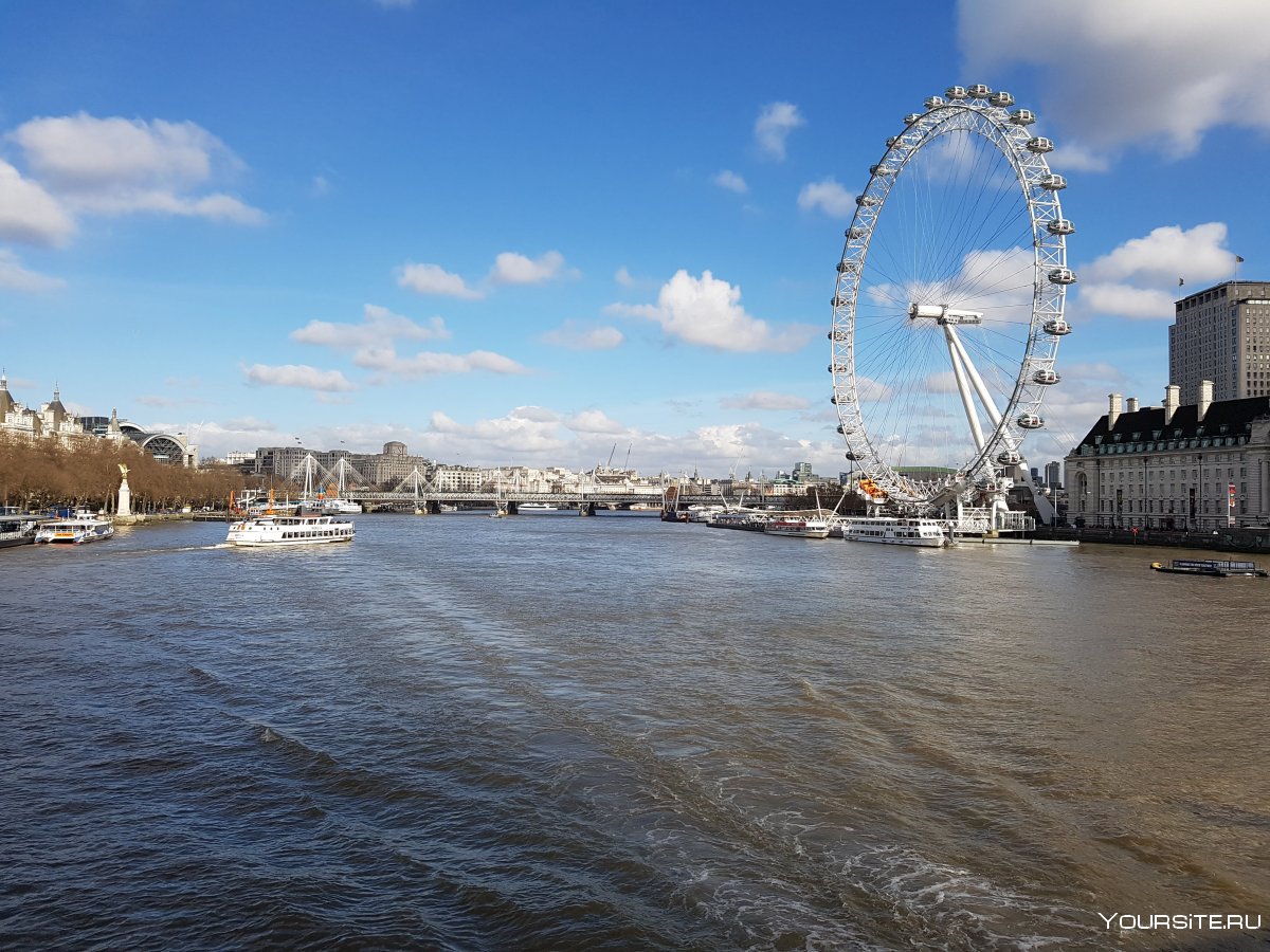 Лондонский глаз Темза