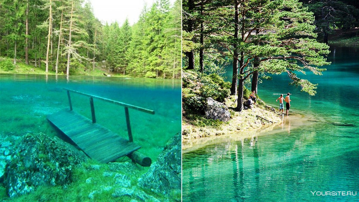 Зелёное озеро, Австрия зимок и летом