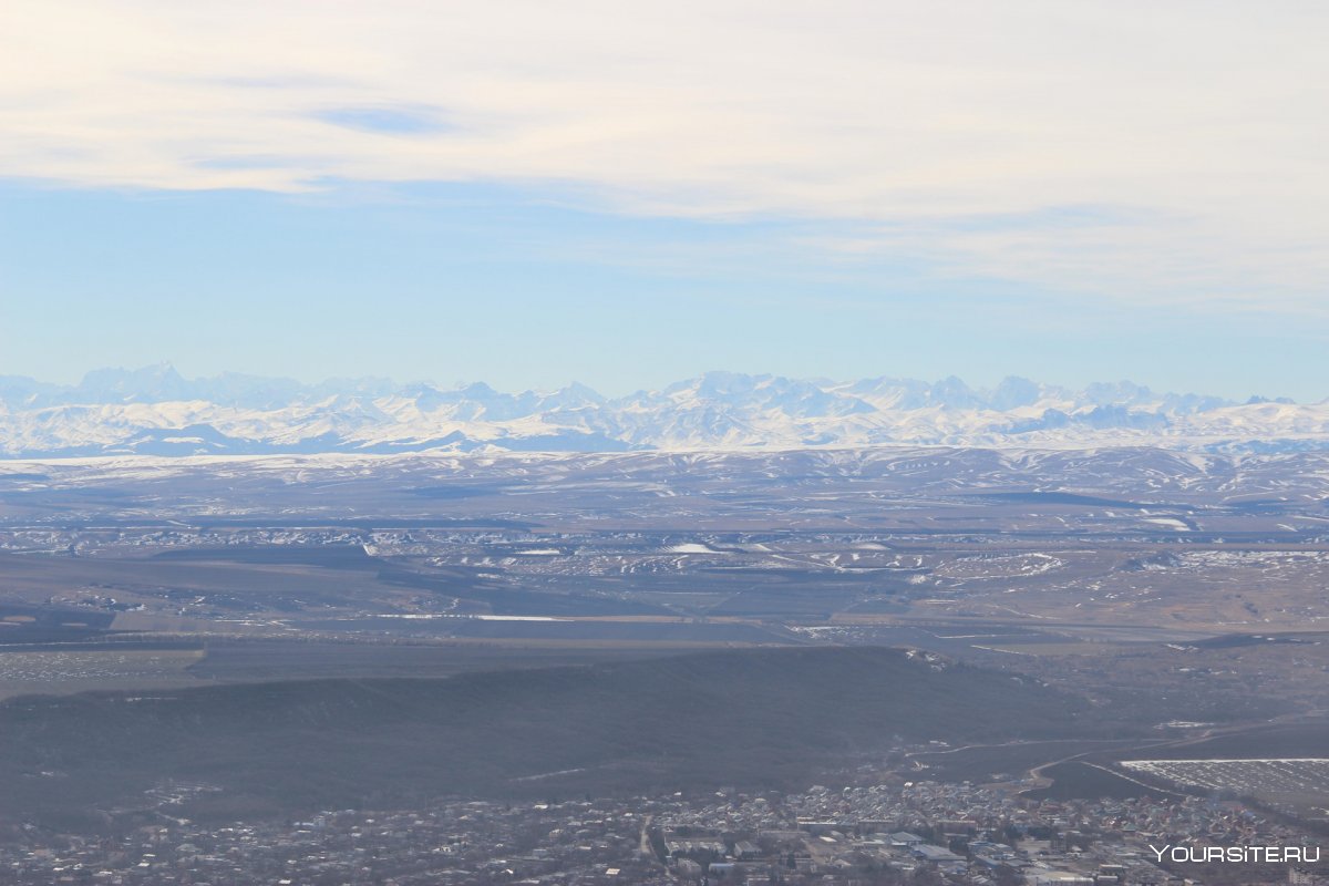 Эльбрус панорама с самолета