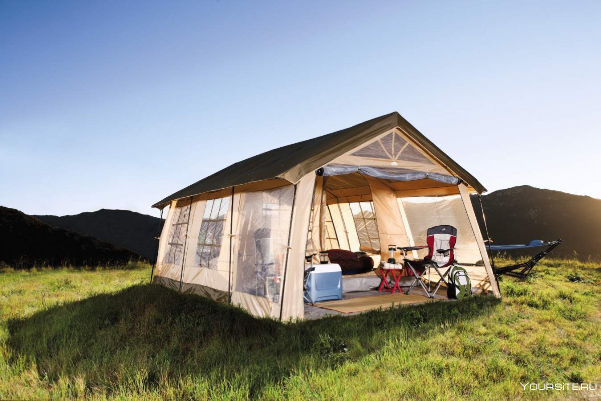 Палатка кемпинг домик зеленый xyp602