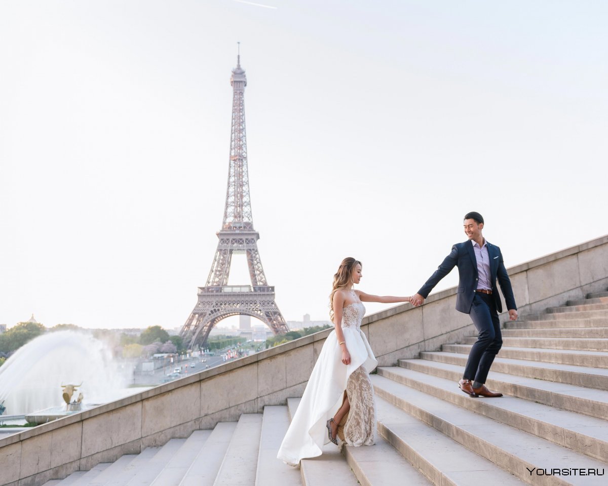 Жених и невеста в Париже