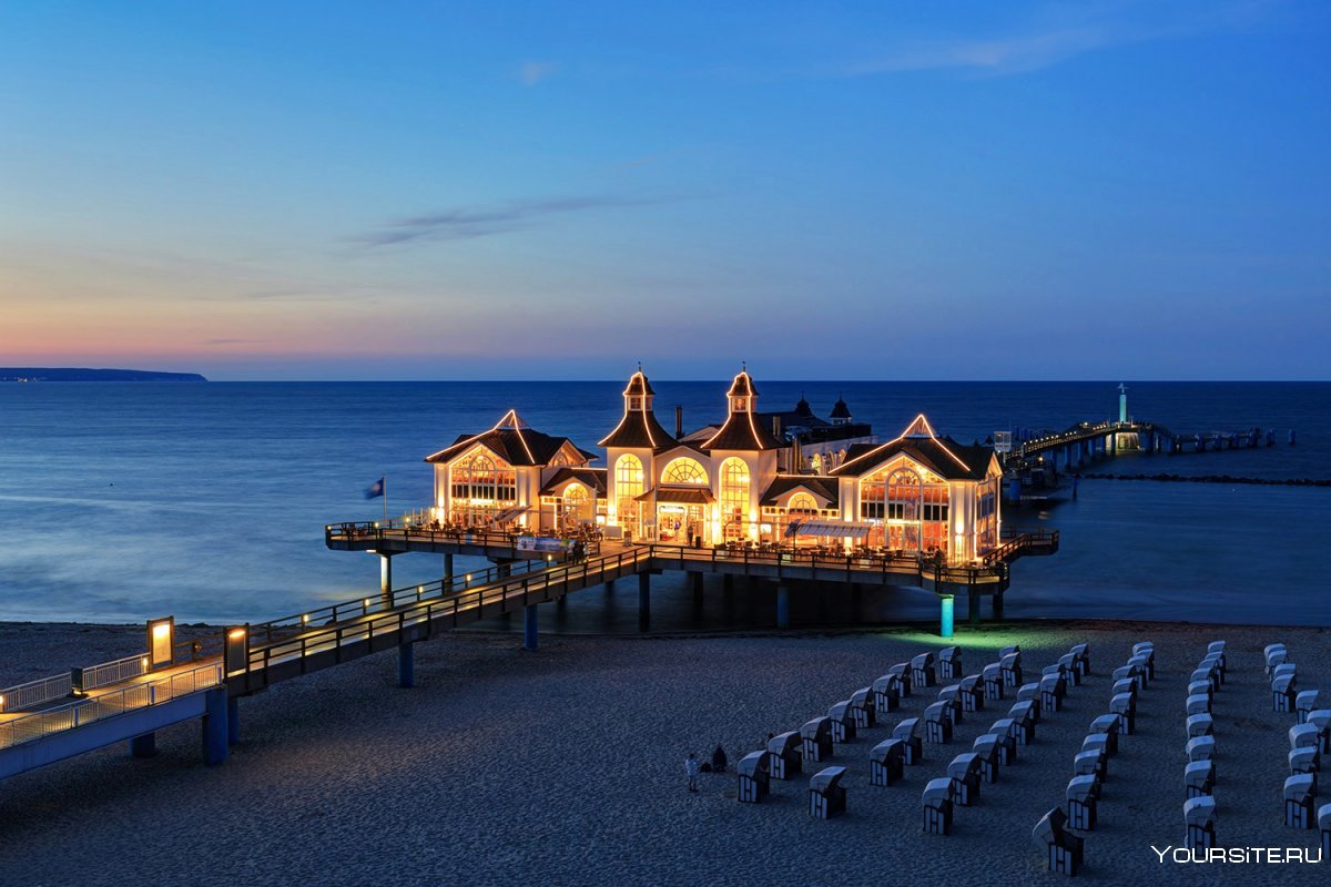 Пляжные кабинки в Германии на Балтийском побережье