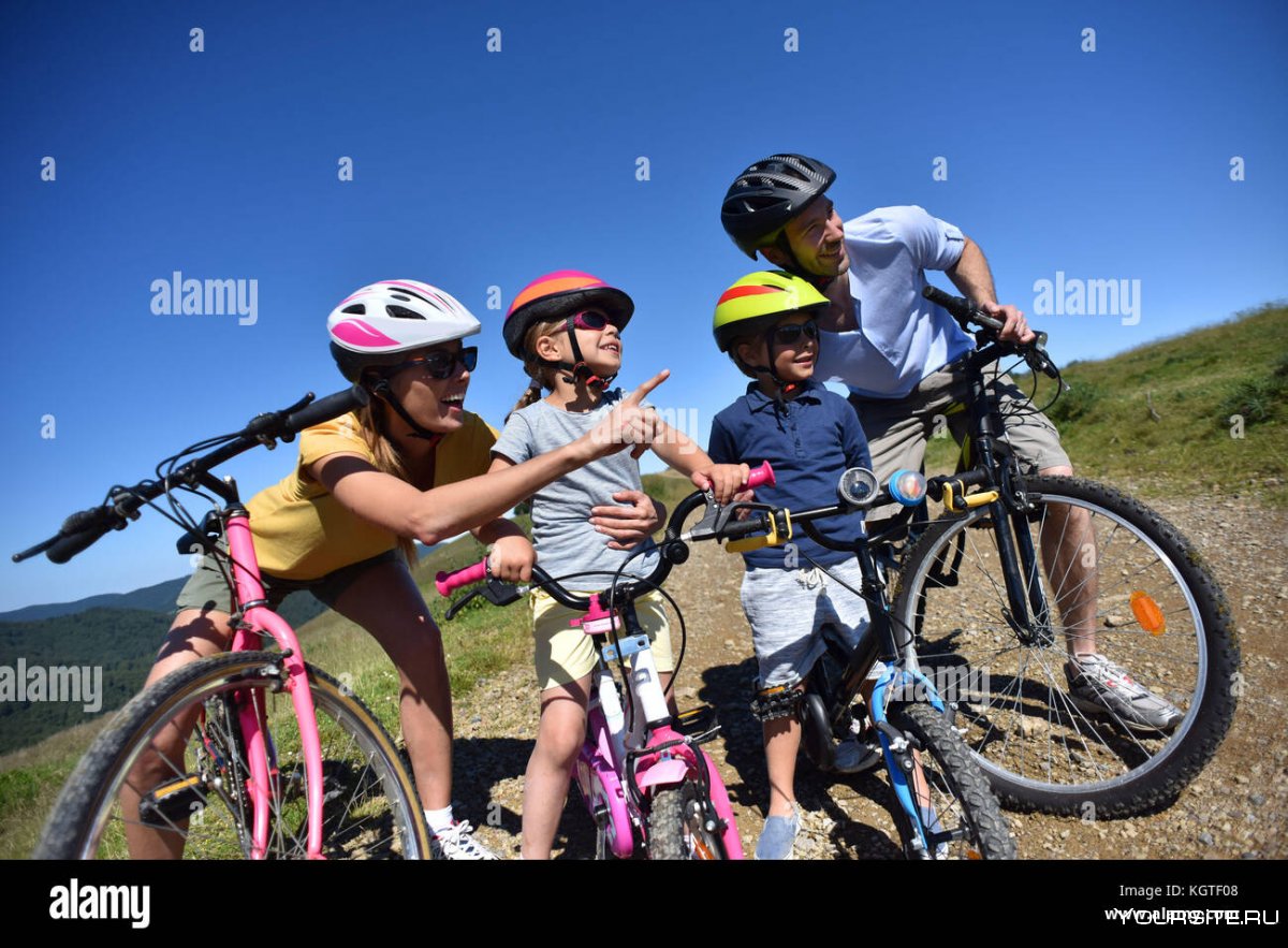 Лето дети велосипед