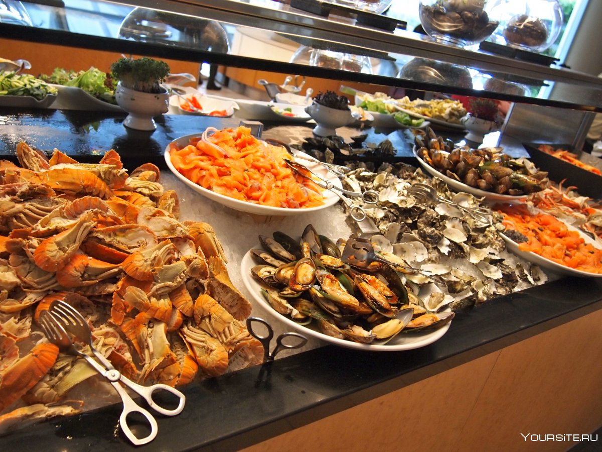Шведский стол морепродукты
