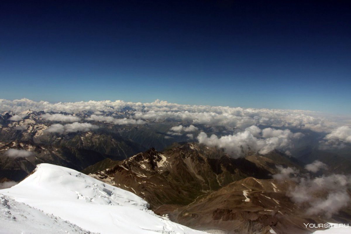 Эльбрус панорама с вершины