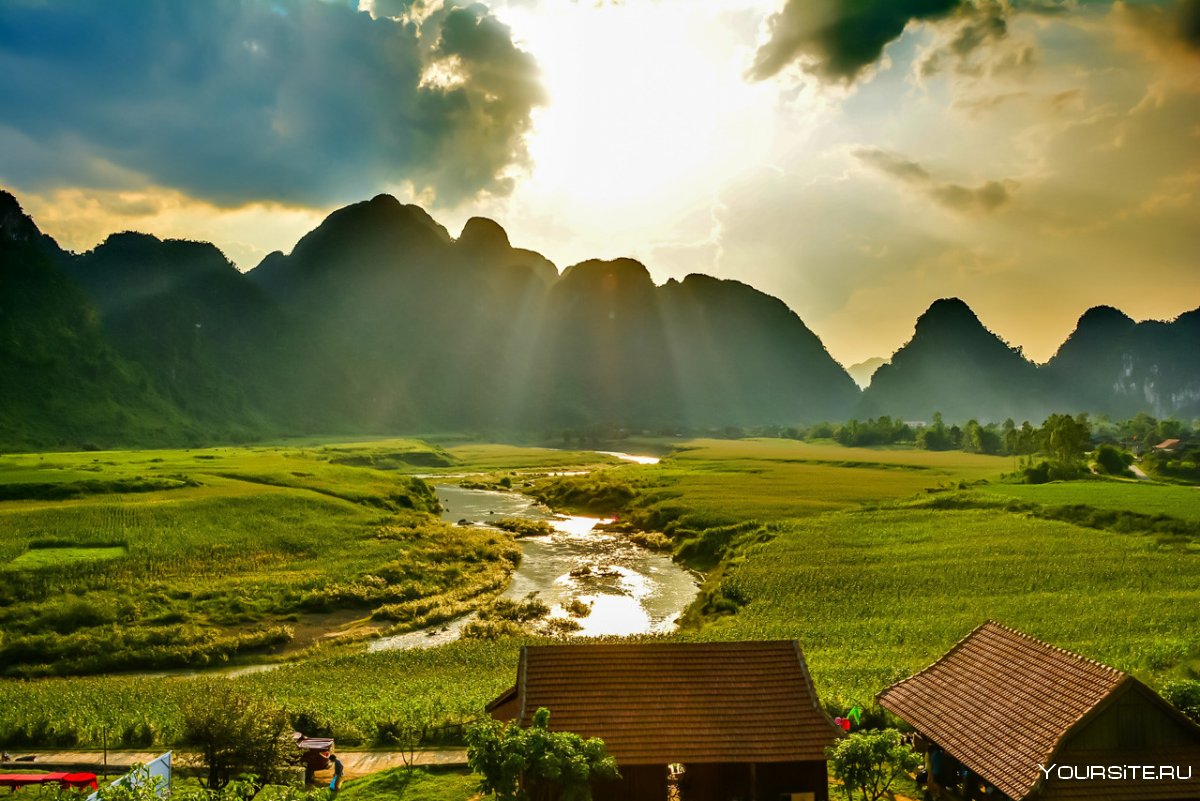 Красивый вьетнамский пейзаж