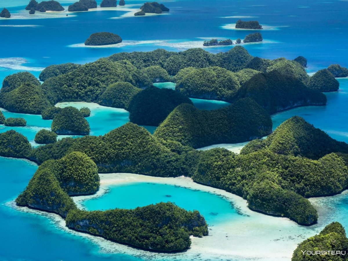 Коралловые острова Палау рельеф
