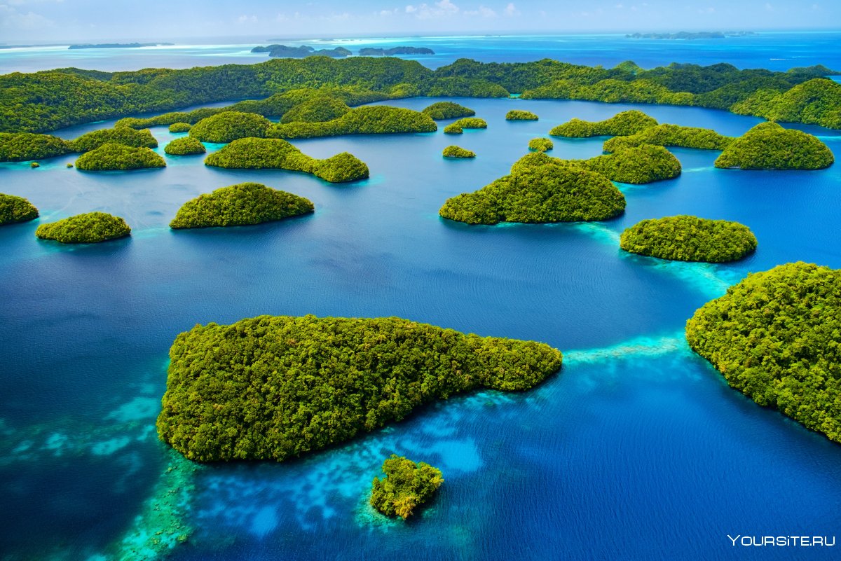 Коралловые острова Палау рельеф