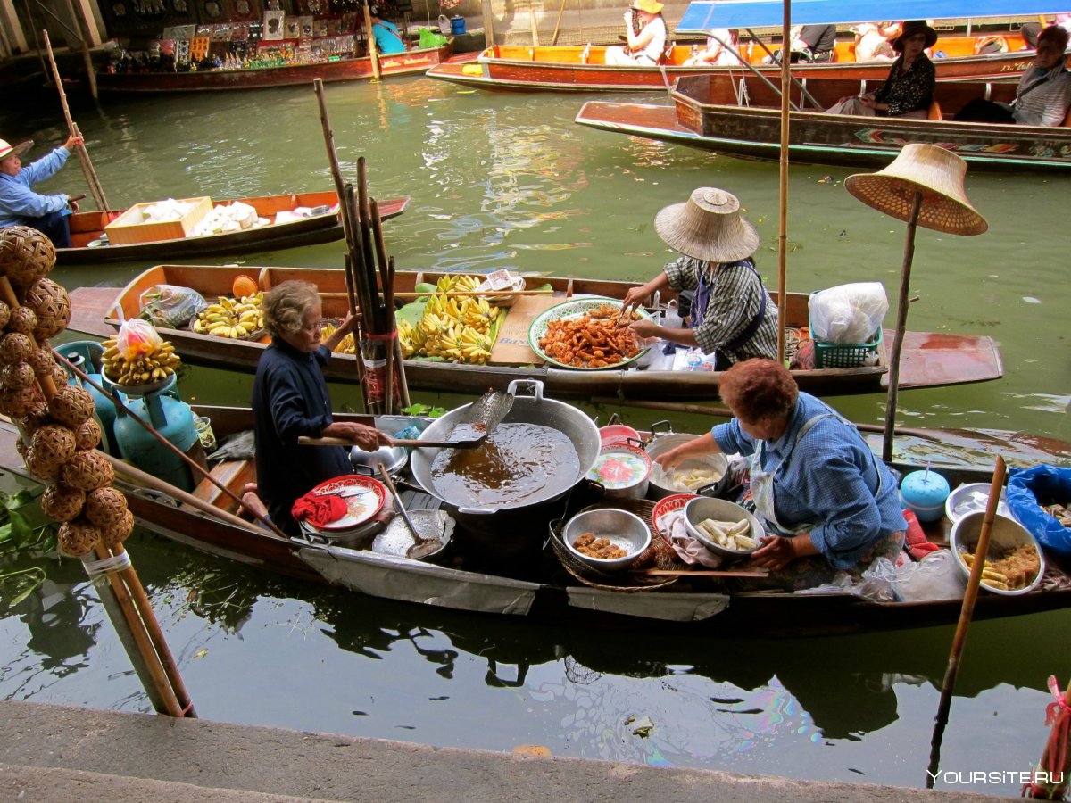 Плавучий рынок Дамноен Садуак, Таиланд необычные факты