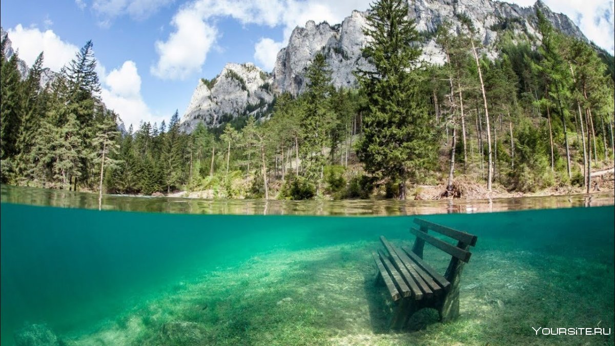 Австрия озеро парк Грюнер