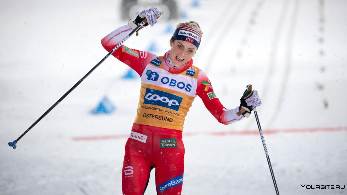 Тереза Йохауг на лыжах