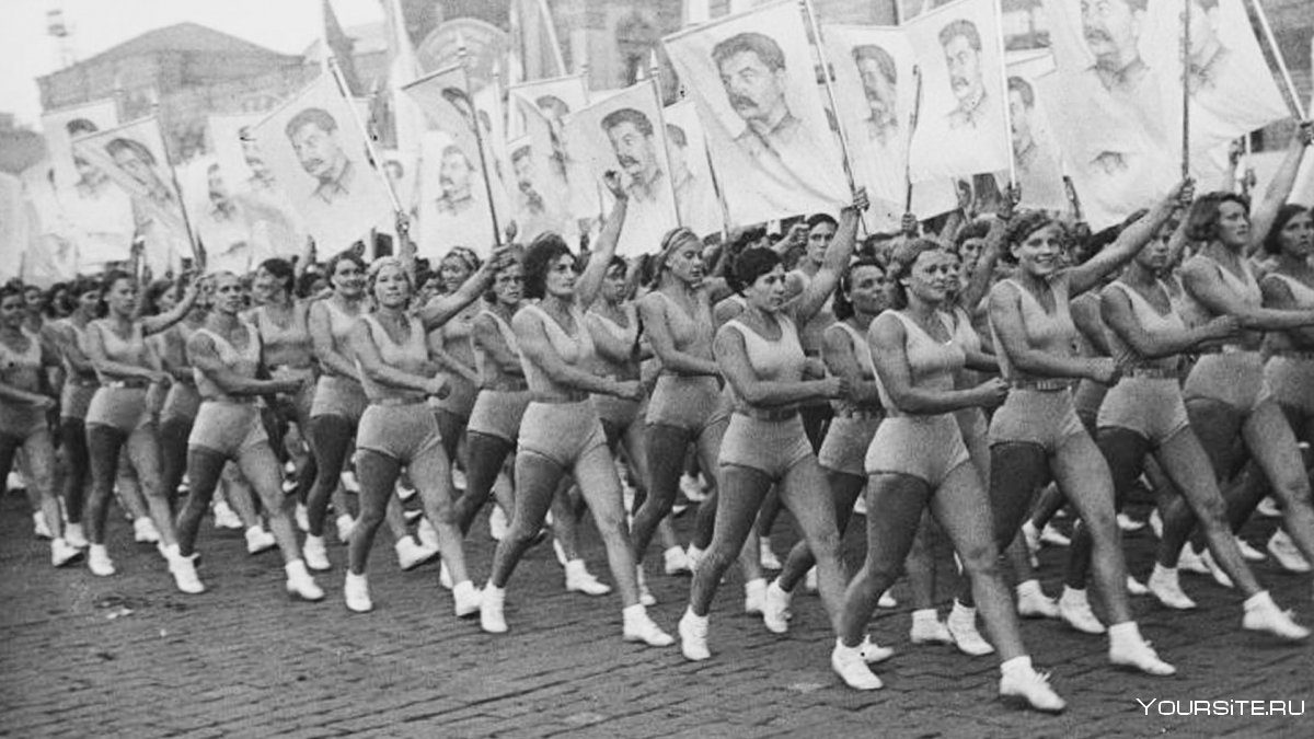 Парад физкультурников в Москве 1919г