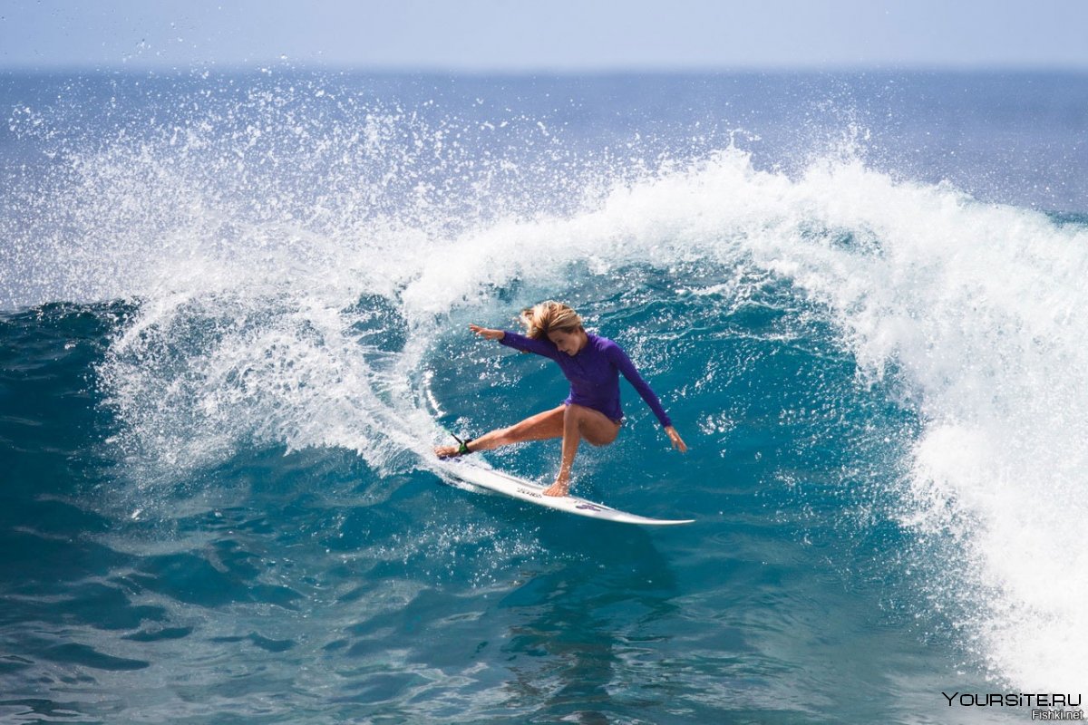 Alana Blanchard surfing